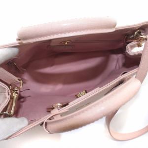 FURLA 2WAY ハンドバッグ ショルダーバッグ フェイクレザー ピンクベージュ
