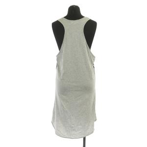 DIESEL タンクトップ ロング ロングタンク ワンピース ノースリーブ カットソー プリント カットオフ XXS グレー