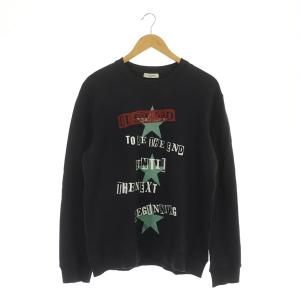 スウェット トレーナー 長袖 コットン イタリア製 M 紺 ネイビー