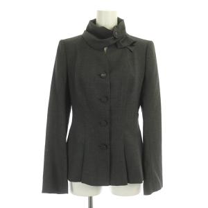 Paul Stuart セットアップ 上下 スーツ ノーカラージャケット スカート ロング 総裏地 6 グレー