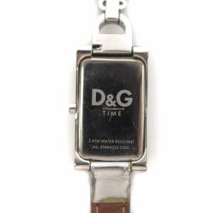 D&G 腕時計 ウォッチ スクエア ロゴ クオーツ シルバー色