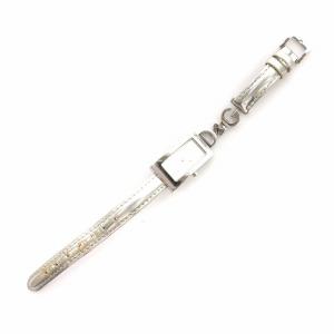 D&G 腕時計 ウォッチ スクエア ロゴ クオーツ シルバー色