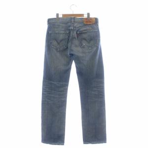 Levi's 501 デニムパンツ ストレート ヒッコリーリペアード ダメージ加工 ボタンフライ W32