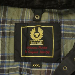 オイルドジャケット ジップアップ 中綿 イタリア製 ベルト付 XXXL 黒  