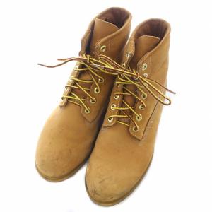 Timberland ワークブーツ ヌバックレザー ロゴ 81/2 26.5cm 茶色 ブラウン 10066
