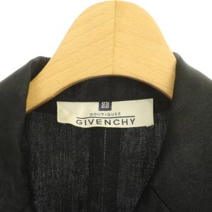 GIVENCHY リネンジャケット オーガンジー 5B 38 黒 ブラック