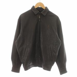 レザージャケット ポニー ジップアップ ダークブラウン