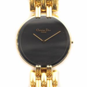 腕時計 ウォッチ バギラ クォーツ 箱付き 文字盤黒 ブラック ゴールド色 D47-154-4