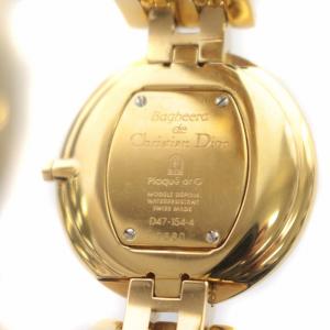 Christian Dior 腕時計 ウォッチ バギラ クォーツ 箱付き 文字盤黒 ブラック ゴールド色 D47-154-4
