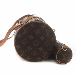LOUIS VUITTON パピヨン30 GM モノグラム ハンドバッグ ミニポーチ付き ブラウン M51365
