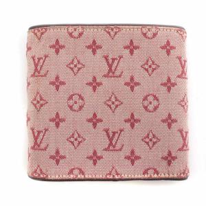 LOUIS VUITTON ポルトモネビエ カルトクレディ 三つ折り財布 ウォレット モノグラムデニム チェリー 赤 レッド M92241