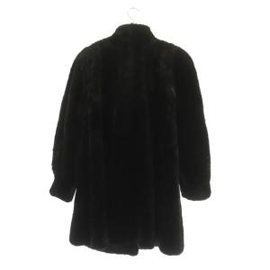 SAGA MINK Superb Quality Ranched Mink ミンクコート ロング ダークミンク 染毛 F 黒 ブラック