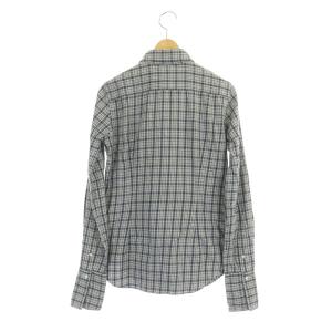 RALPH LAUREN シャツ 長袖 チェック フリル 4 紺 ネイビー