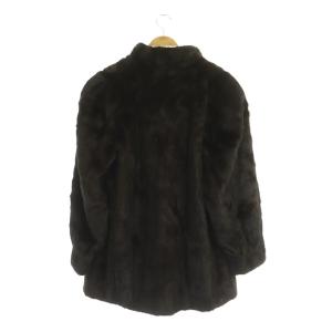 SAGA MINK 金サガロイヤル ミンクコート ハーフ ダークミンク 毛皮 ファー F ダークブラウン
