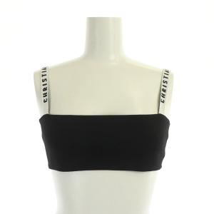 ビスチェ キャミソール ロゴ ニット S ブラック