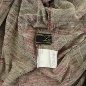 Leilian カットソー ニット 長袖 ハイネック ペイズリー柄 総柄 ウール 9 赤 レッド