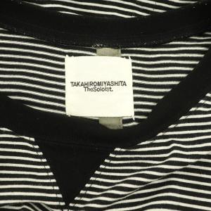 TAKAHIROMIYASHITATheSoloIst. 16SS Tシャツ カットソー 半袖 ボーダー クルーネック コットン 48 黒 ブラック