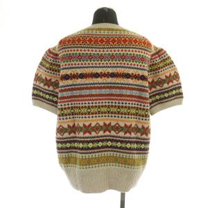 POLO RALPH LAUREN 20AW ニット セーター 半袖 ノルディック柄 ウール カシミア XS ベージュ