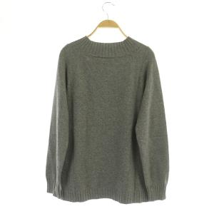 ニット セーター 長袖 ハイネック カシミア ボタン イタリア製 46 