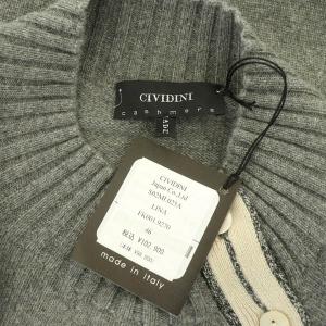 CIVIDINI カシミヤ100% リブ編みジャケット42