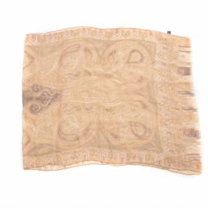 ETRO スカーフ ストール 絹 シルク ペイズリー柄 茶 ブラウン