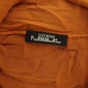 ISSEY MIYAKE PERMANENTE ニット カットソー 長袖 ハイネック ストレッチ オレンジ