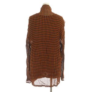 ISSEY MIYAKE PERMANENTE アンサンブルニット カーディガン 長袖 ハイネックカットソー 半袖 チェック 黒 ブラック オレンジ