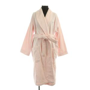 ローレンソリッド バスローブ ガウン 部屋着 ルームウェア M ピンク