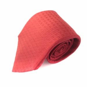 HERMES ネクタイ レギュラータイ 絹 シルク 総柄 H柄 赤 レッド