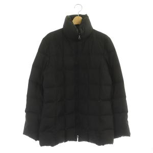 ダウンジャケット ジップアップ ハイネック L 黒 ブラック