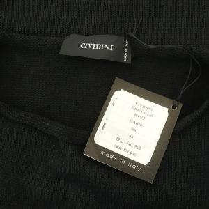CIVIDINI GABBO ニット カットソー ノースリーブ ベスト カットオフ リネン混 イタリア製 44 黒 ブラック