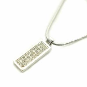 ネックレス トロッター リバーシブルプレート ラインストーン シルバー色