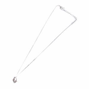 Christian Dior ネックレス ペンダント ロゴ チェーン シルバー色