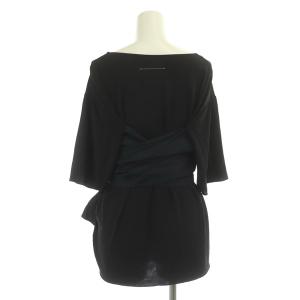 Martin Margiela 6 MM6 2017 カットソー 長袖 切替 変形 M 黒 ブラック