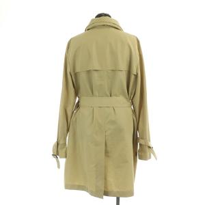 Aquascutum 裏地チェック スプリングコート ロング ベルト付 10 ベージュ