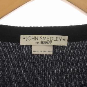 JOHN SMEDLEY ビームス BEAMS F 別注 コットン カーディガン 30ゲージ S 紺 ネイビー