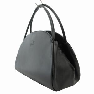 SYBILLA ハンドバッグ トート レザー ロゴ刻印 黒 ブラック GY18