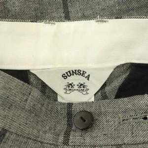 SUNSEA ショートパンツ チェック リネンシルク混 2 グレー