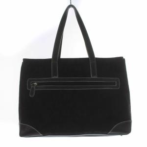 HAMANO ハンドバッグ トートバッグ ロゴ 南京錠 レザー ナイロン 黒 ブラック