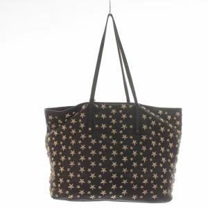 JIMMY CHOO トートバッグ ハンドバッグ スタースタッズ レザー 黒 ブラック