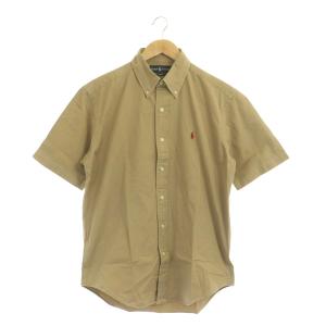 BLAKE ボタンダウンシャツ 半袖  ポニーロゴ コットン M 茶 ブラウン