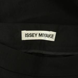 ISSEY MIYAKE パンツ スラックス ワイド ストレート ウール 3 黒 ブラック