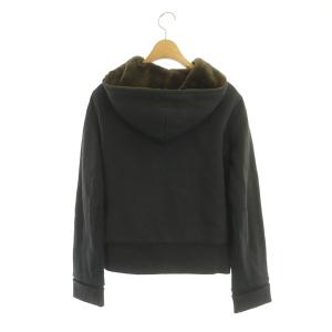 MAX&CO. ジップパーカー スウェット 裏ボア ジップアップ M 黒 ブラック