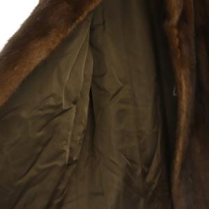SAGA MINK 金サガ ミンクコート ミドル丈 ファーコート 毛皮 13 茶 ブラウン