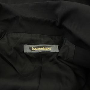 ISSEY MIYAKE 80’s 80年代 筆タグ ヴィンテージ テーラード ジャケット ダブル 総裏地 ウール M 黒 ブラック