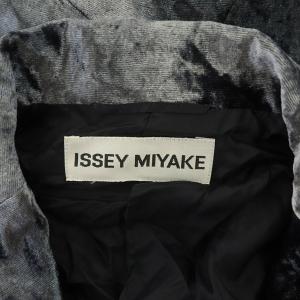 ISSEY MIYAKE テーラードジャケット ベロア 3B 総裏地 2 紺 ネイビー