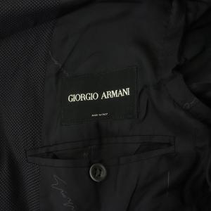 GIORGIO ARMANI テーラードジャケット 1B 総裏地 総柄 イタリア製 48 紺 ネイビー