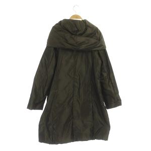 Leilian ダウンコート ロング ダブル ビッグカラー 11 カーキ