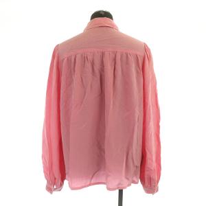 GIVENCHY ブラウス シャツ 長袖 ドット柄 リボン シルク ヴィンテージ 10 ピンク
