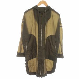 TATRAS 19SS ナイロンジャケット Wジップ フード ロゴ 1 S カーキ